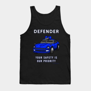 Defender, Car for the Dystopian Future. Tank Top